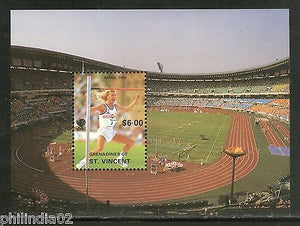 St. Vincent Grenadines 1988 Olympic Games Stadium Tourch M/s MNH # 5430