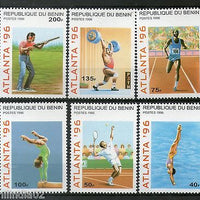 Benin 1996 Olympic Games Atlanta Sports Shooting Diving Sc 829-34 MNH # 3795