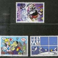 Switzerland 1992 Cartoons Comic Strips Movie Cinema 3v MNH # 4206