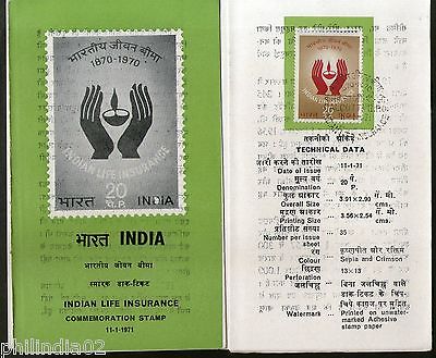 India 1971 Indian Life Insurance Phila-529 Cancelled Folder