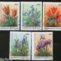 Azerbaijan 1993 Flowers Tree Plant Flora Sc 379-83 5v set Cancelled # 13157