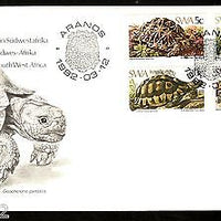 South West Africa 1982 Leopard Tortoise Reptiles Amphibians Sc 487-90 FDC #16367