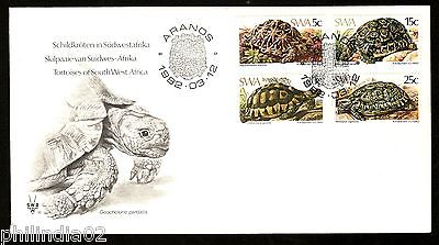 South West Africa 1982 Leopard Tortoise Reptiles Amphibians Sc 487-90 FDC #16367