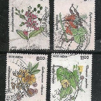 India 1993 Indian Flowering Trees 4v Phila-1385a Used Set