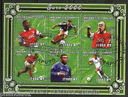 Mozambique 2001 European Soccer Championships Sport Sc 1422 Sheetlet Canc. #7916