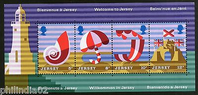 Jersey 1975 Tourist Publicity Posters Lighthouse Umbrella M/s Sc 127a MNH #13366