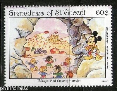 St. Vincent & Gr. 1992 Pied Piper of Hamelin Sc 968 Walt Disney Mickey MNH #2561