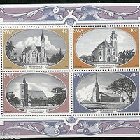 South West Africa 1978 Churches Architecture Christianity Sc 419-2 M/s MNH 12980