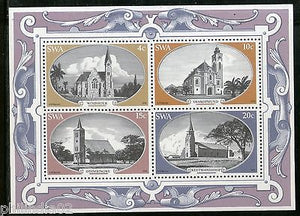 South West Africa 1978 Churches Architecture Christianity Sc 419-2 M/s MNH 12980