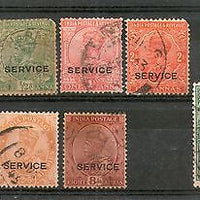 India 1912-31 King George V 8 Diff Used Service Stamps Watermark Unchecked #2939