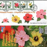 Fiji 2016 Hibiscus Flowers Symbol of Diversity Plant Tree Flora 5v on FDC # 6648