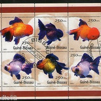 Guinea Bissau 2001 Aquarium Fishes Marine Life M/s Sheetlet Cancelled # 8060