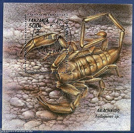 Tanzania 1994 Arachnids Hadogenes Crab Reptiles Sc 1242 M/s Cancelled ++ 12690