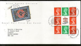 Great Britain 1991 Queen of Crime Agatha Cristie Booklet Pane FDC RARE # F120