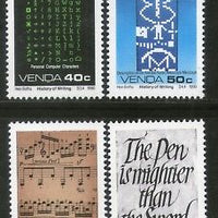 Venda 1990 History of Writing Calligraphy Music Characters Sc 209-12 MNH # 1242