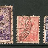 India Fiscal 4As-8As-1Re Defence Saving Certificate Revenue Stamps Fine # 3789