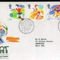 Great Britain 1988 Sport Football Badminton Ice Skatting 4v FDC #18028