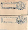 India Fiscal Badu Thikana Jodhpur State 2 diff Stamp Paper pieces T15 Revenue #E