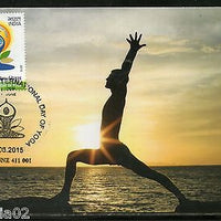 India 2015 International Day of Yoga Health Fitness Max Card # 8306