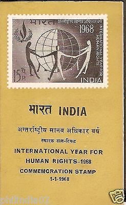 India 1968 International Year for Human Rights Phila-457 Cancelled Folder