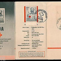 India 1963 Red Cross Centenary Henry Dunant Phila-383 Cancelled Folder