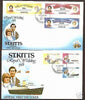 St. Kitts 1981 Lady Diana & Prince Charls Royal Wedding Yacht 6v Set on FDC