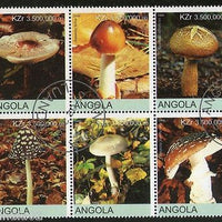 Angola 2000 Mushroom Tree Plant Orchid Flora Setenant BLK/6 Cancelled # 13500