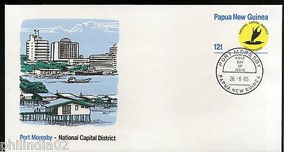 Papua New Guinea National Capital District Postal Stationery Envelope FD Canc
