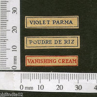 India 1950's Vanishing Cream X3 Print Vintage Perfume Label Multi-colour # 4010B