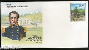 Norfolk Is. Captain Alexander Maconochie Postal Stationery Envelope Mint # 16050