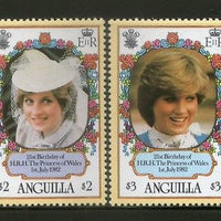 Anguilla 1982 Princess Diana Queen Royality Sc 489-90 MNH # 2558