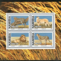 Namibia 1998 Big Cats Lion Leopard Wildlife Animals Fauna Sc 881a M/s MNH # 7639