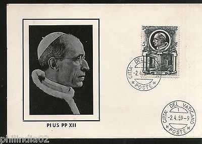 Vatican City 1970 Pope Pius XII Christianity Religion Card # 8131