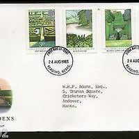 Great Britain 1983 British Gardens Tree Plant Flower Fountain Rive 4v FDC # 6753