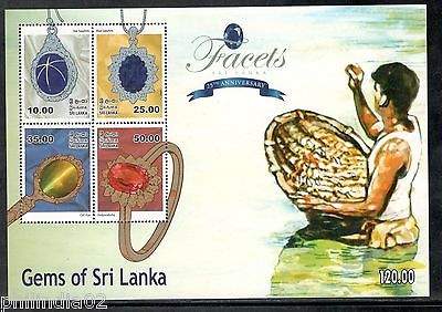 Sri Lanka 2015 Gems & Jewellery Stone Blue & Star Sapphire M/s MNH # 9671