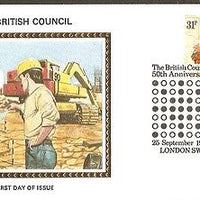 Great Britain 1984 British Council Colorano Silk Cover # 13081