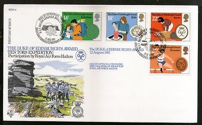 Great Britain 1981 Duke of Edinburgh's Award Coat of Arms Sport 4v FDC # F107