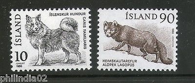 Iceland 1980 Arctic Fox Animals Wildlife Sc 526-7 MNH # 2269