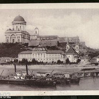 Hungary 1928 Esztergom Basilica Riverside View Picture Post Card to Finland #203