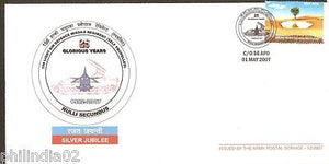 India 2007 Light Air Defence Missile Regiment Military APO Cover # 18034