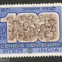 India 1971 Census Centenary Phila-534 MNH