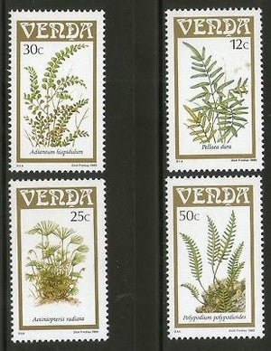 Venda 1985 Ferns Leaf Flower Trees Plants Flora Sc 124-27 MNH # 4322