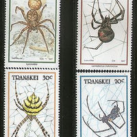 Transkei 1987 Spiders Insect Wildlife Animals Fauna Sc 191-94 MNH # 2973