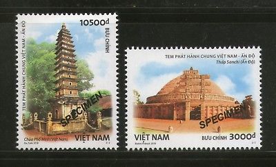 Vietnam 2018 India Joints Issue Ancient Arch Sanchi Stupa Pagoda SPECIMEN MNH # 4438