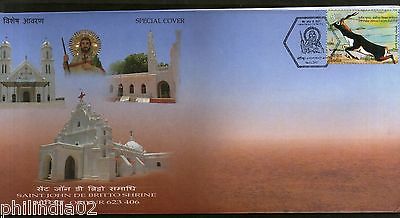 India 2017 Saint John De Britto Shrine Church Christianity Special Cover # 18469