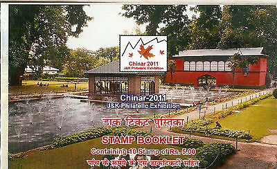 India 2011 Shalimar Garden CHINAR 2011 J & K Philatelic Exhibition Stamp Booklet