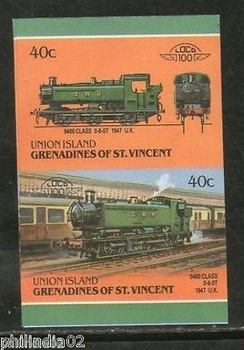 St. Vincent Gr. Union 1987 Class 9400 1947 UK Locomotive Sc 27 Imperf MNH # 3482