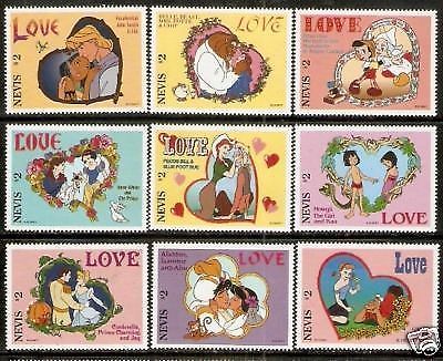 Nevis 1996 Walt Disney's Sweethearts Love Animated Film MNH # 2865