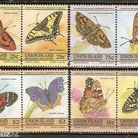 St. Vincent Grenadines Union Islands1985 Butterflies Insect Fauna 8v MNH # 3174