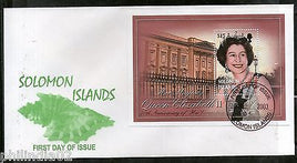Solomon Islands 2003 QE II Coronation 50th Anni. Sc 967 M/s on FDC # 6480
